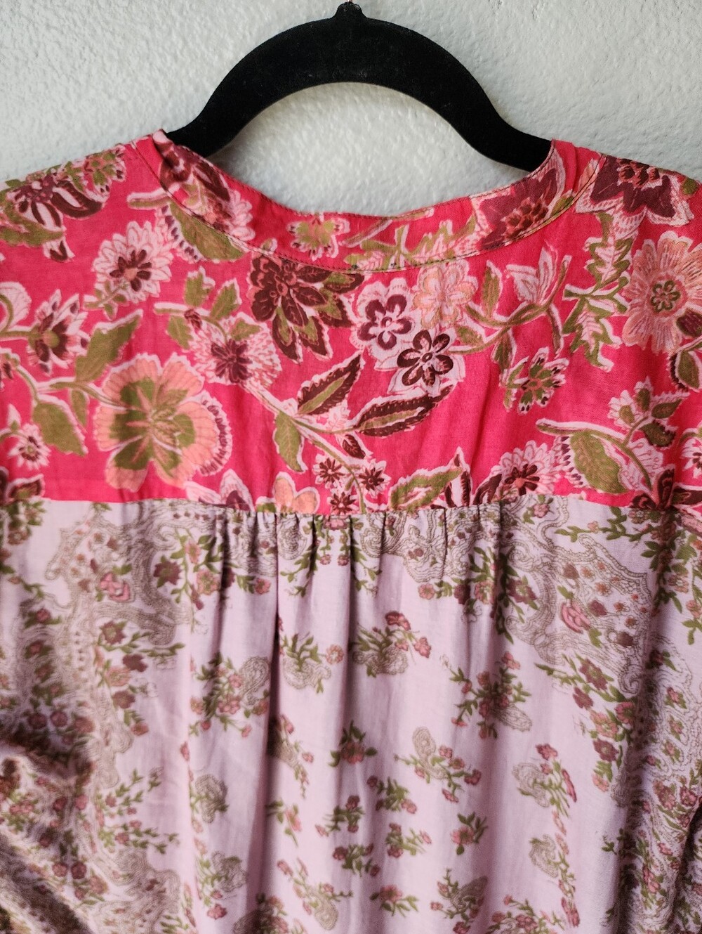 Free People Agnes Printed Mini Dress Size Medium In Pink Combo - Picture 7 of 9